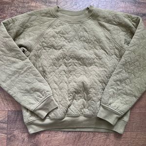 TREASURE & BOND | Peace sign quilted kids sweater